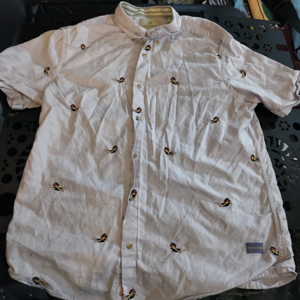 L NWOT Scotch And Soda Paradise Short Sleeve